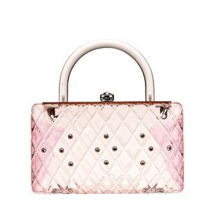 HVN Rio Acrylic Pink Rhinestone Bag